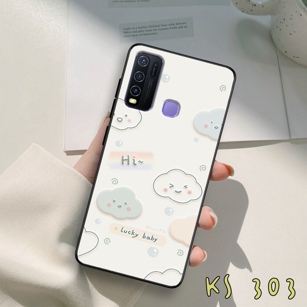 Ốp lưng Vivo Y55 5G - Y75 5G - Ốp lưng vivo in hình gấu &amp; thỏ đang yêu - lưng nhám viền TPU cao cấp