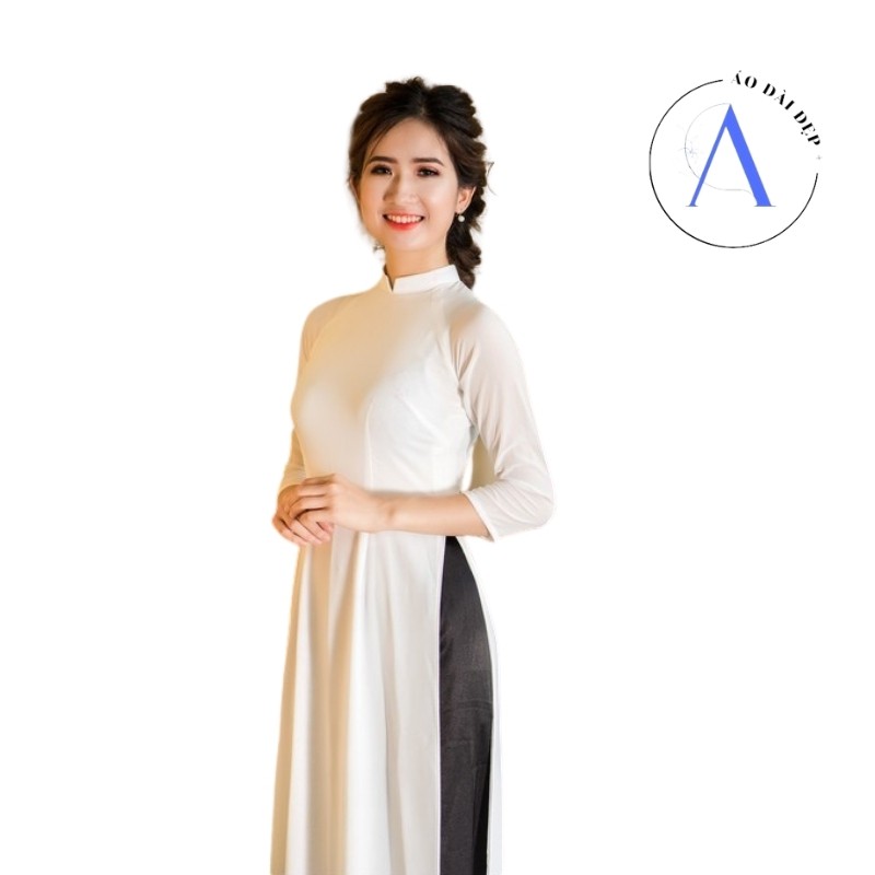 Áo Dài Trắng Học Sinh – Áo Dài Trơn Chất Liệu Chiffon ADV10
