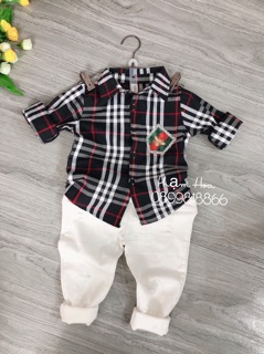 Áo sơmi Burberry cho bé (Combo 2 áo)