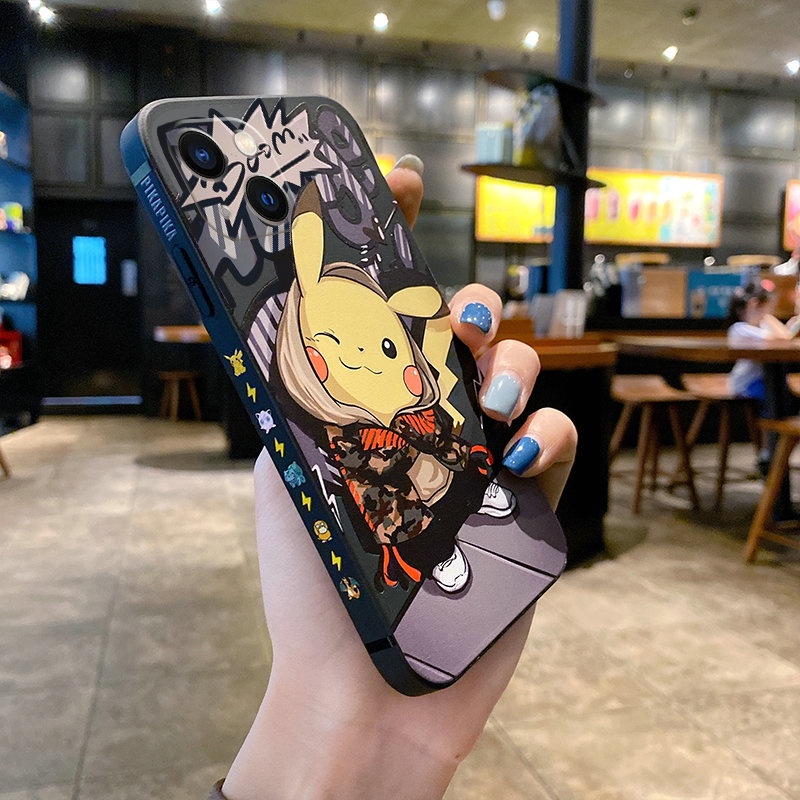 Ốp Điện Thoại Silicone In Hình Pikachu Cho iPhone XS Max SE2 2020 i8plus 13 8 11 6s X 6 7 Plus 12 Xr C