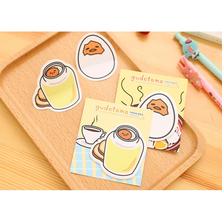 Tập giấy note trứng lười Gudetama, giấy ghi chú đáng yêu Gusshop