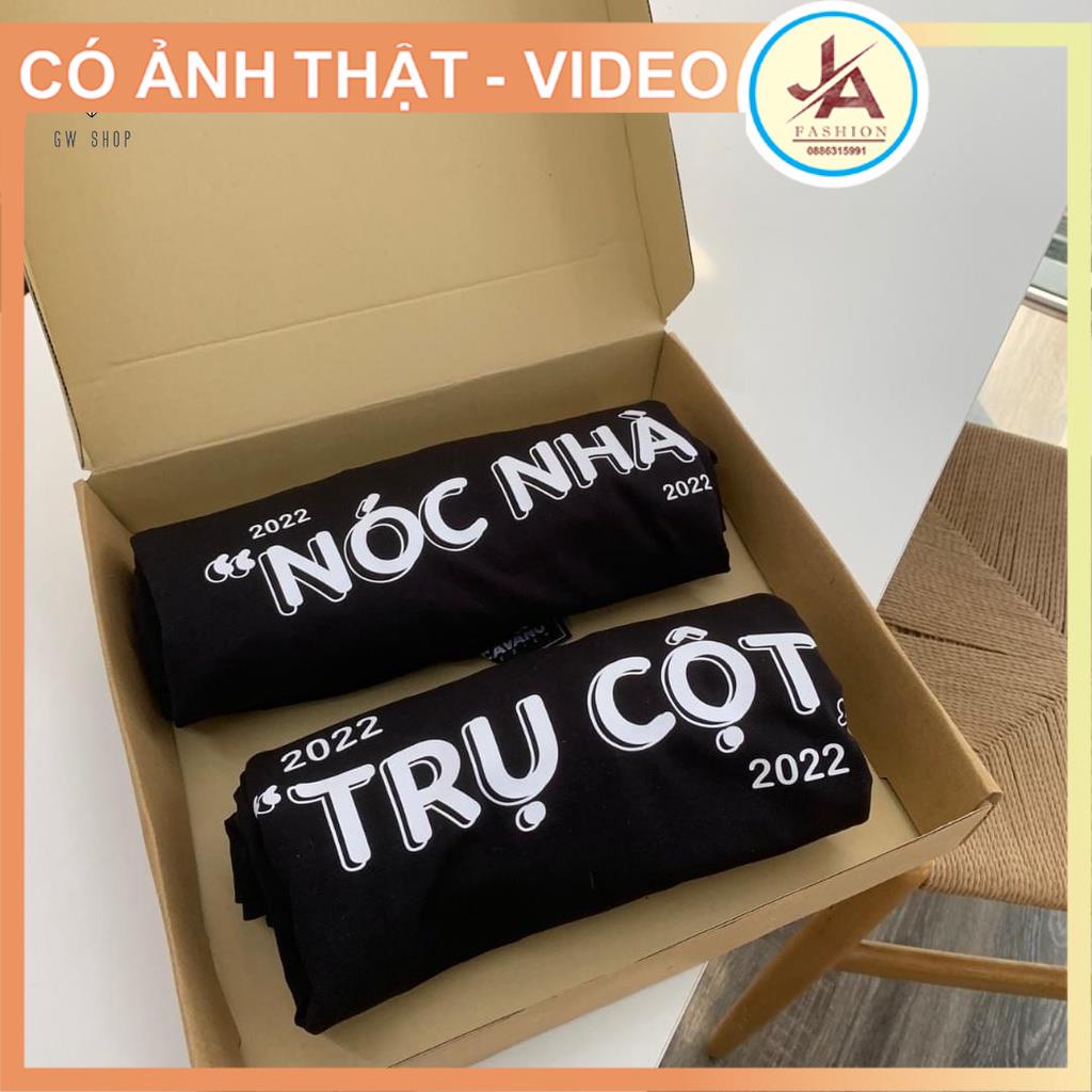 Áo đôi nam nữ unisex Trụ Cột Nóc Nhà , đồ đôi nam nữ tay lỡ form rộng vải cotton