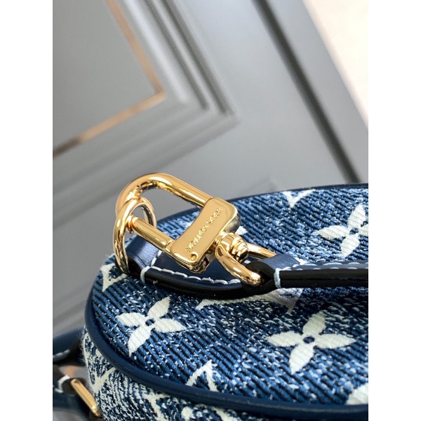 Túi xách/đeo chéo vải denim logo thương hiệu Louis Vuitton LV Nono Speedy cao cấp hàng vip
