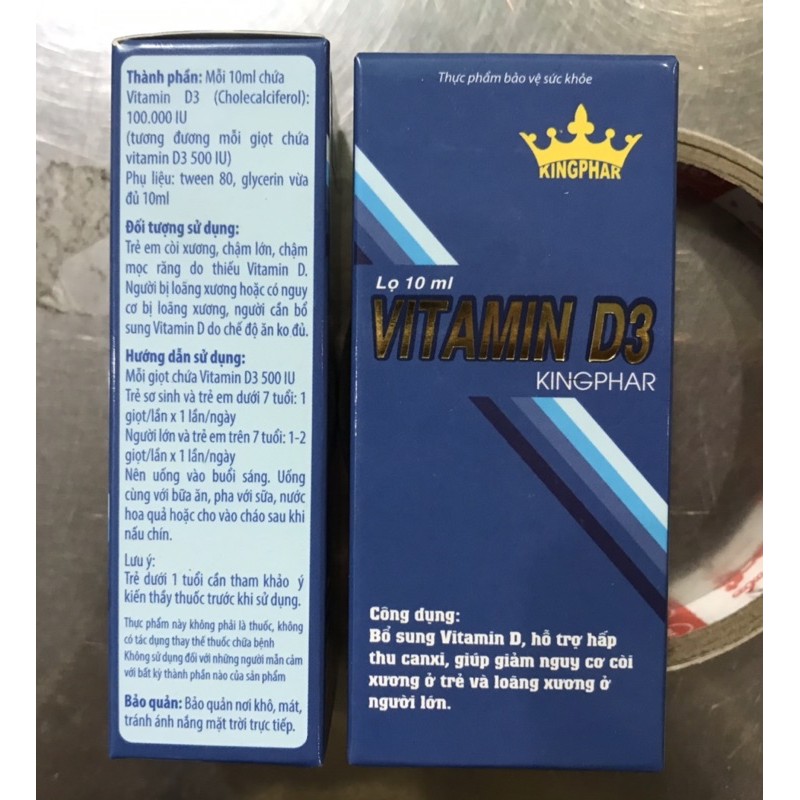 VITAMIN D3 KINGPHAR 10 ML | BigBuy360 - bigbuy360.vn