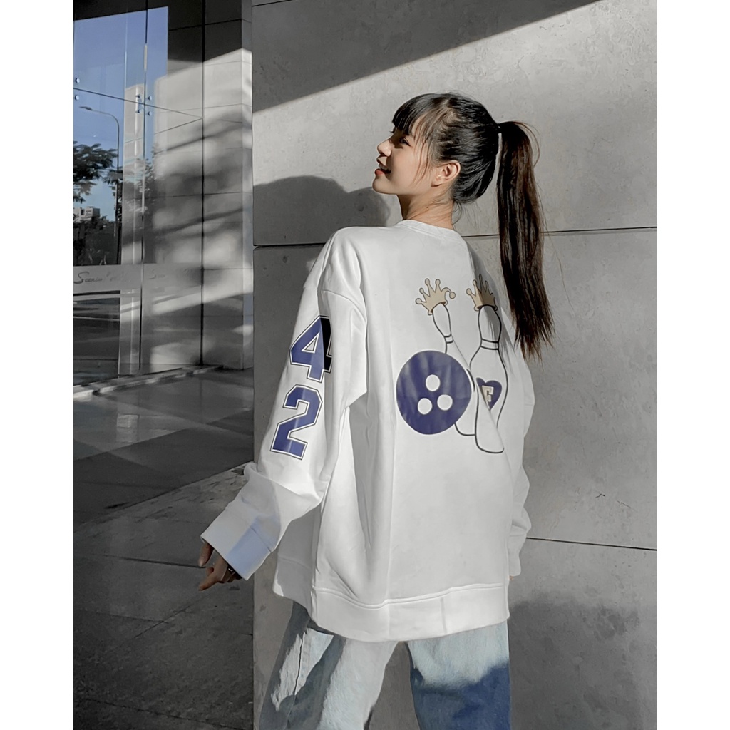 Áo Sweater Nữ Form Rộng F24 Vải Nỉ Bông Phong Cách Ulzzang – Tuni Store