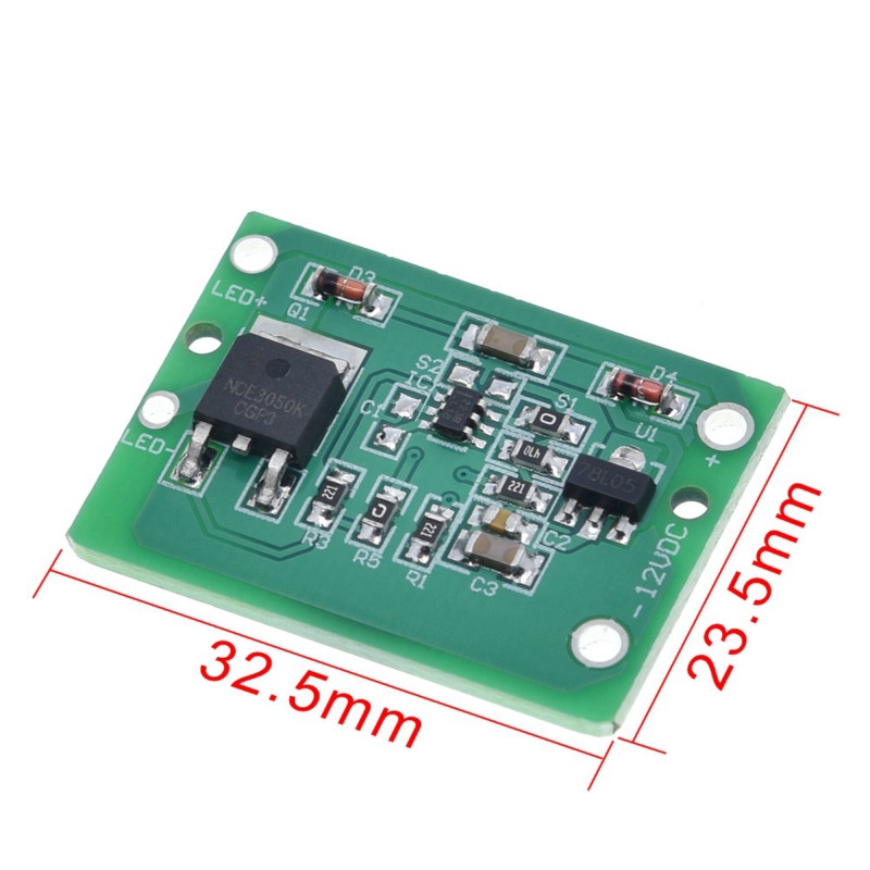 Mô-đun cảm biến công tắc cảm ứng điện dung 12V nút nhấn với rơ le DC 6-20V 3A