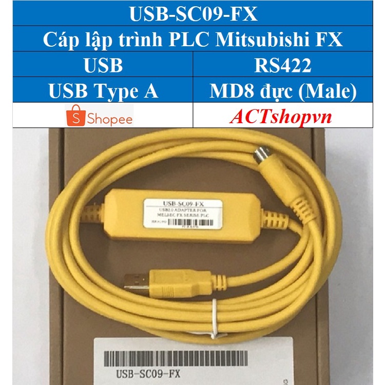 Cáp lập trình PLC HMI Servo