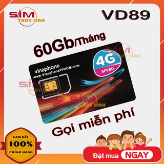 Sim 4G Vinaphone 💝FREE12THÁNG💝 Sim VD89 VINA tốc độ cao trọn gói 12 tháng không nạp tiền
