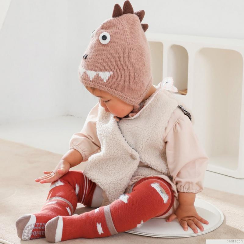 Set 2 vớ giữ ấm vải cotton dày dặn chống trượt thoáng khí thoải mái dành cho trẻ nhỏ