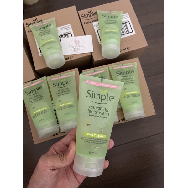 Sửa rửa mặt Simple Gel Kind To Skin Refreshing Facial Gel - Sửa rửa mặt cho da nhạy cảm 150ml | BigBuy360 - bigbuy360.vn