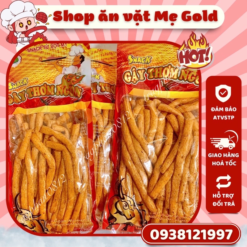 Snack gậy thơm ngon, đuôi bò siêu to khổng lồ Thiên Long (gói 360g)