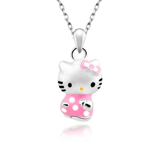 vòng cổ Mặt Hello Kitty Mạ Bạc