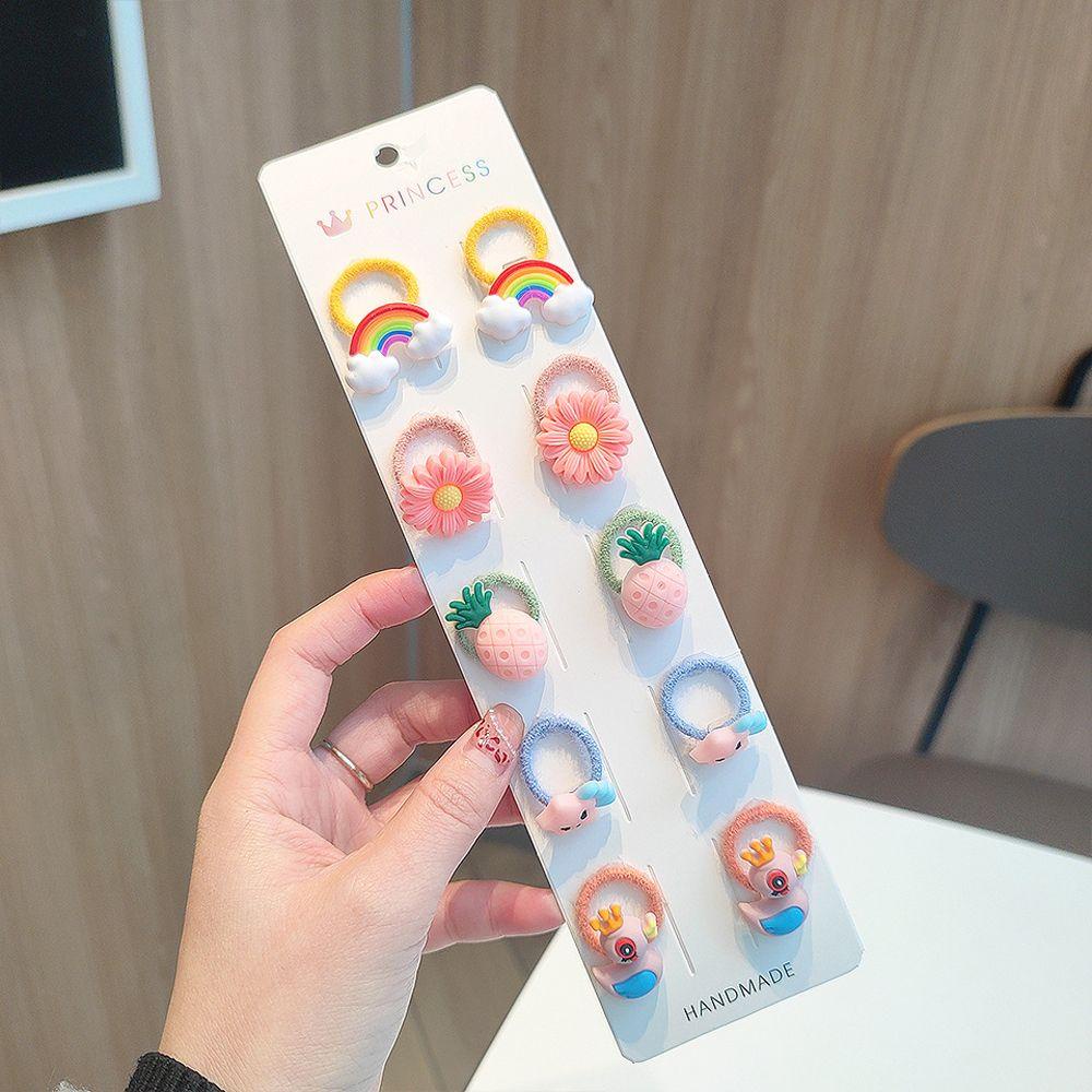 Dây Cột Tóc Đuôi Ngựa Hình Động Vật Dễ Thương Phong Cách Hàn Quốc Cho Bé Gái