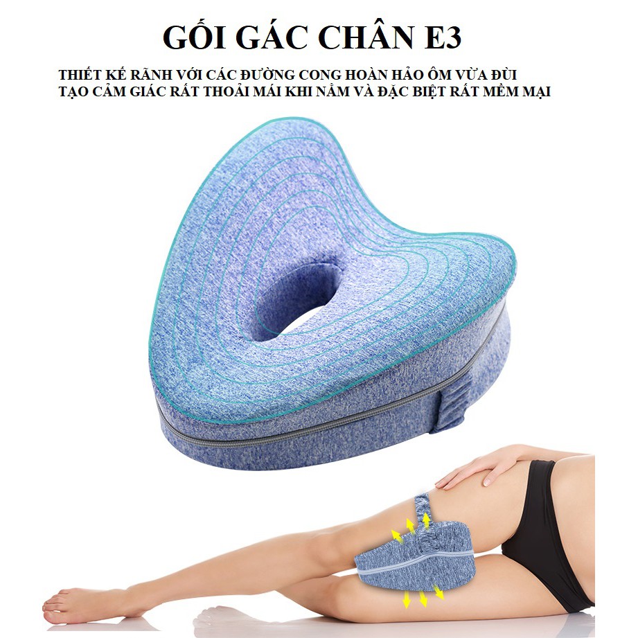 Gối gác chân hình trái tim chất liệu cao su non E3