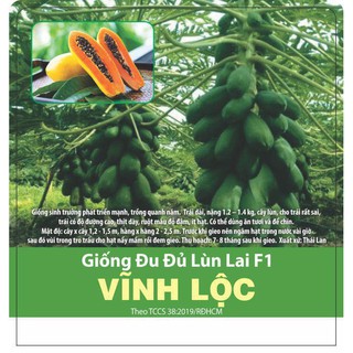 Hạt Giống Đu Đủ Lùn Lai F1 Vĩnh Lộc Thái Lan Sai Trái Gói 5 hạt