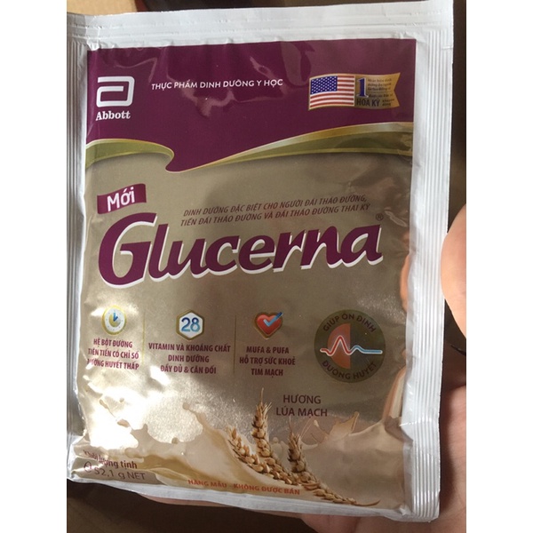 01 GÓI SỮA GLUCERNA 52,1G HƯƠNG LÚA MẠCH/VANI