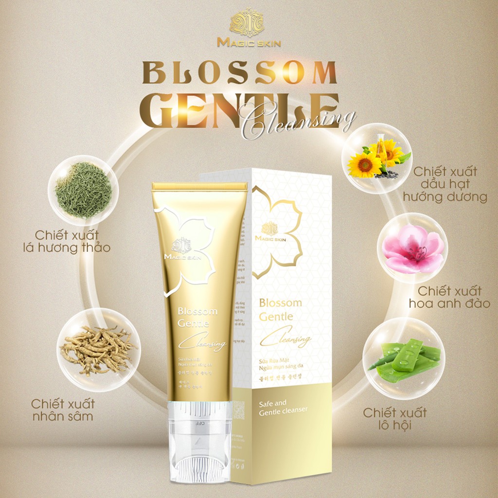 [CHÍNH HÃNG] SỮA RỬA MẶT dịu nhẹ dành cho DA MỤN Blossom Gentle Cleansing Magic Skin