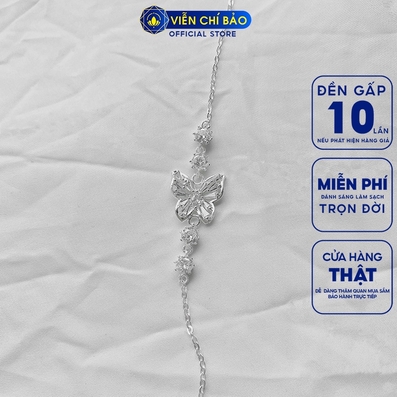 Lắc tay bạc nữ Butterfly Wing đính đá chất liệu bạc s925 thời trang phụ kiện trang sức nữ Viễn Chí Bảo L400245