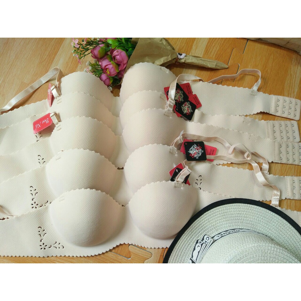 Áo con đúc không gọng, không đường may, nâng ngực, màu đen màu da, ảnh chụp thật, size 34 36 38