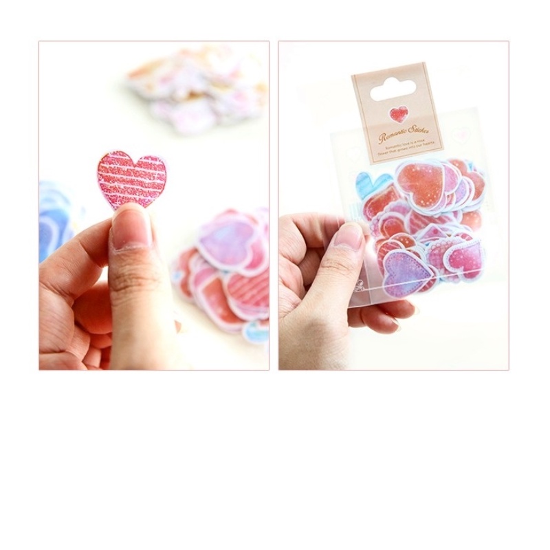 Set 60 miếng dán trang trí DIY RUIXIANG PVC kiểu dáng hoạt hình đáng yêu dành cho sổ tay album ảnh