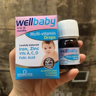 [Thanh lý Date 9/2021] Vitamin tổng hợp cho bé từ 4 tháng Wellbaby Drops - 30ml