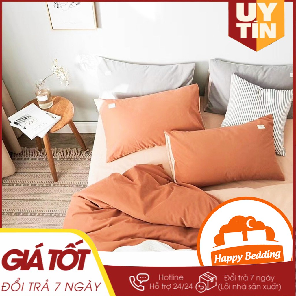 Vỏ Gối Nằm 1 màu Cotton Tici 45x70cm, mềm mịn, phong cách đơn giản