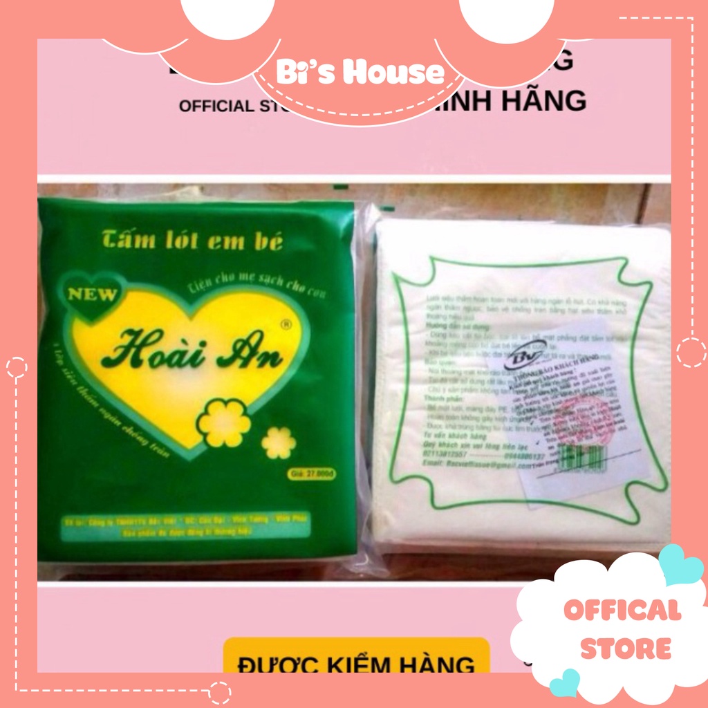 🌟 Miếng lót phân su - Miếng lót sơ sinh Hoài An loại 1 |Loại 20 tờ dầy| thấm hút tốt tiện lợi