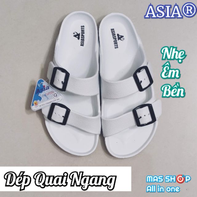 Dép quai ngang màu trắng ASIA® cao cấp NHẸ - ÊM - BỀN