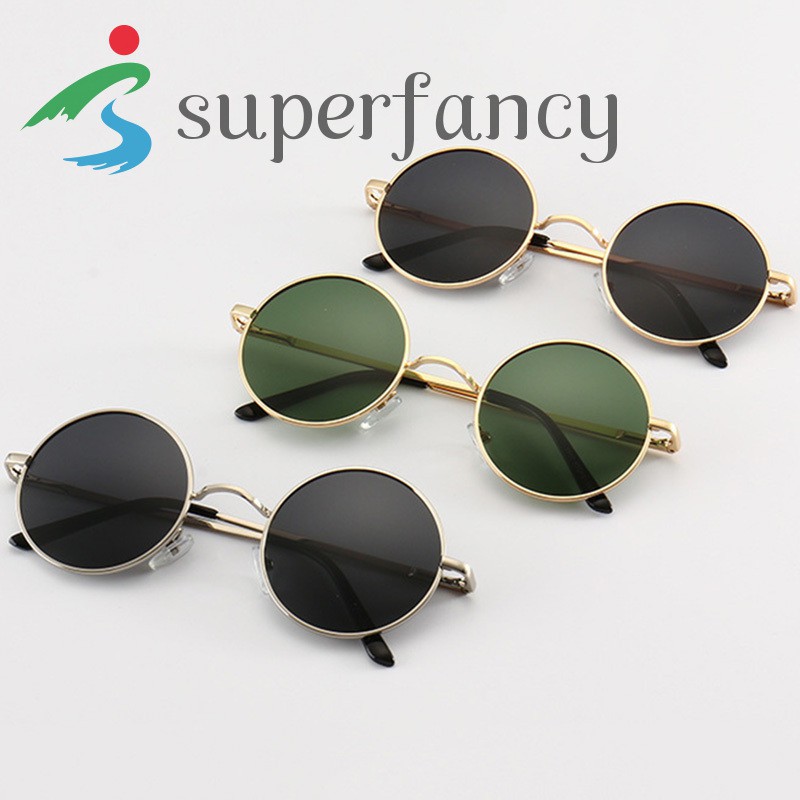 (Hàng Mới Về) Kính Mát Gọng Kim Loại Tròn Phong Cách Retro Cho Nam | BigBuy360 - bigbuy360.vn