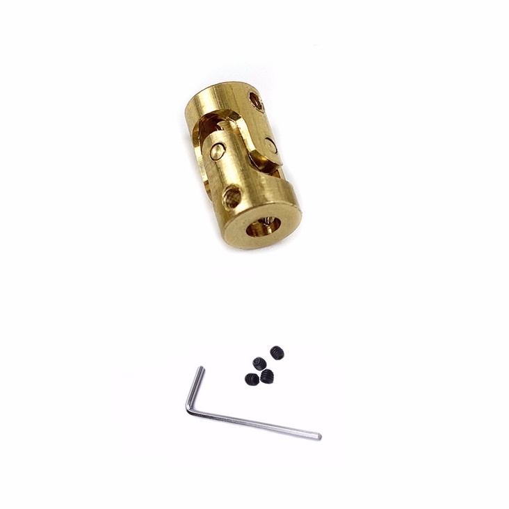 Khớp nối cardan / khớp nối mềm mini đồng thau đường kính trục 3mm