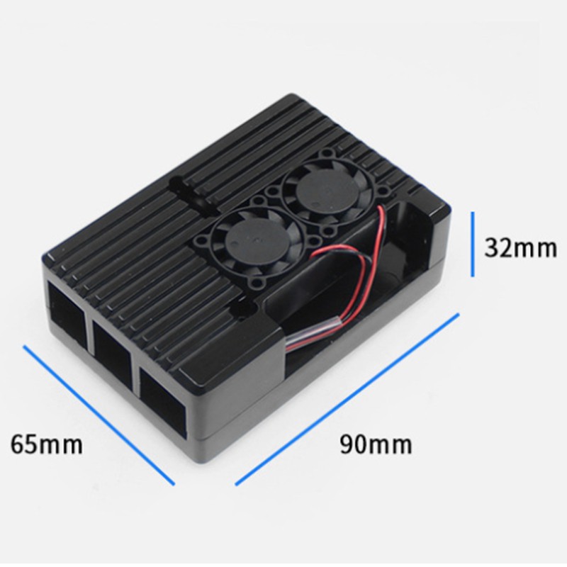 New Black Aluminum CNC Alloy Case Enclosure Shell Cover for Raspberry Pi 4B