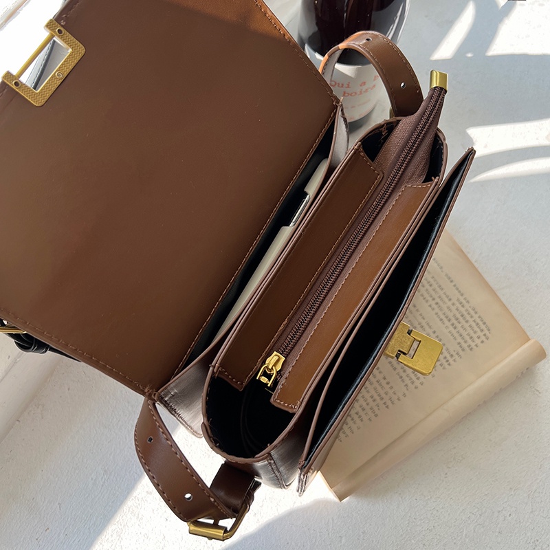Túi đeo chéo IELGY màu nâu sang trọng thời trang cho nữ