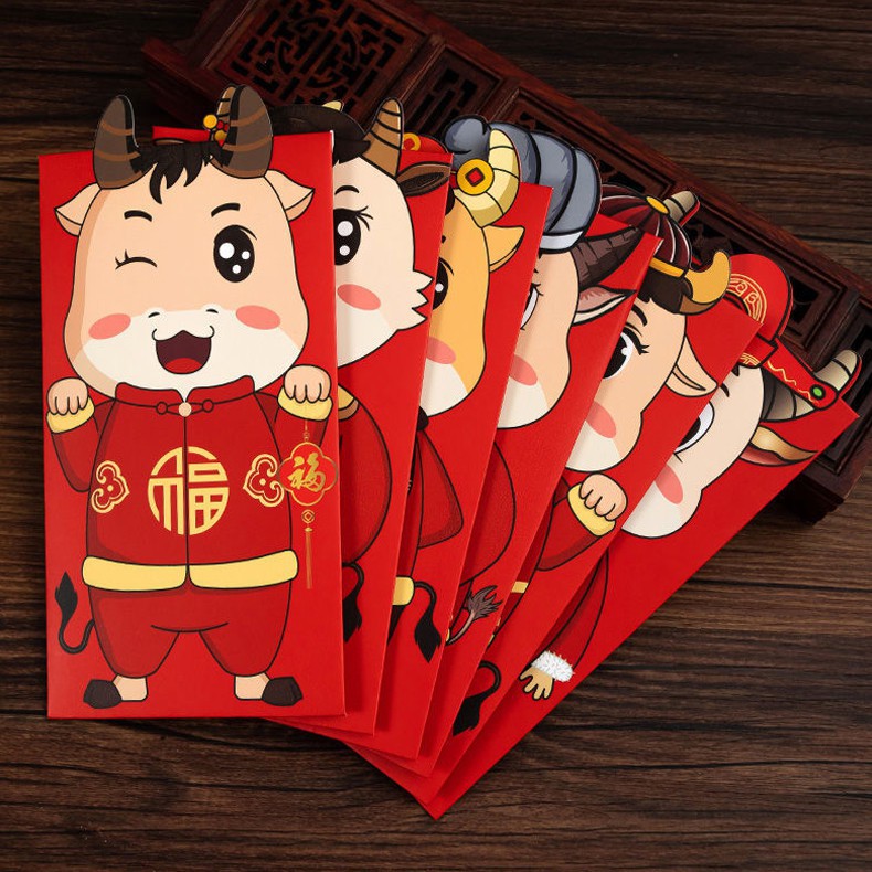 Phim hoạt hình Sáng tạo Phong bì đỏ Năm mới Treasure Red Năm mới Lucky Bag Tiệc cưới Giáng sinh năm mới