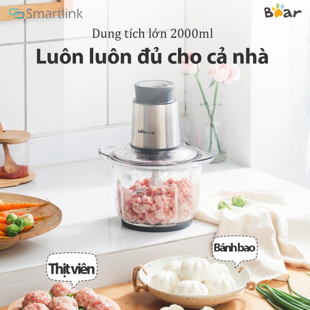 Máy Xay Thực Phẩm Đa Năng 2L Bear QSJ-B03Y7 - Hàng Chính Hãng - Bảo Hành 18 tháng