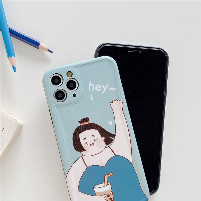Ốp lưng iphone Bé mập IMD dày dặn viền nổi 5/5s/6/6plus/6s/6splus/7/7plus/8/8plus/x/xr/xs/11/12/pro/max/plus/promax | BigBuy360 - bigbuy360.vn