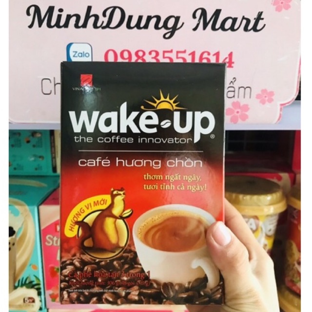 Cafe hương chồn Wakeup hoà tan 18 gói x 17g