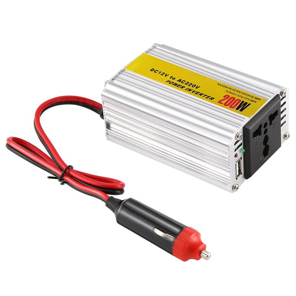 200W Car Auto Inverter Power Supply Adapter 12V DC to 220V AC Laptop Computer