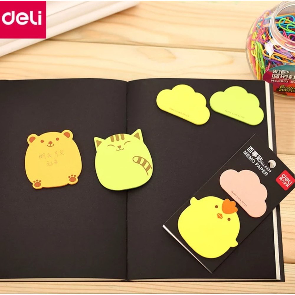 Giấy Ghi Chú Deli EA55002 SHAPE ( giao ngẫu nhiên )