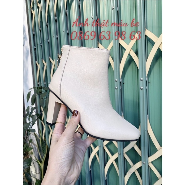 Bốt nữ cổ tròn gót vát 7 phân (mã 1761) | BigBuy360 - bigbuy360.vn