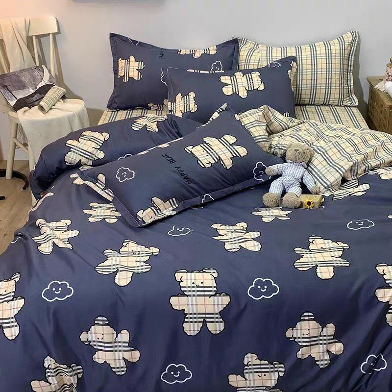 Bộ chăn ga gối cotton poly nhập khẩu ga hàn quốc, nhiều mẫu hot tha hồ lựa chọn (chát chọn mẫu)