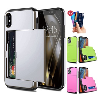 Ốp điện thoại dạng ví trượt có ngăn đựng thẻ thích hợp cho iPhone 13 11 12 Pro Max XS Max XR X 6 6S 7 8 Plus Se 2020