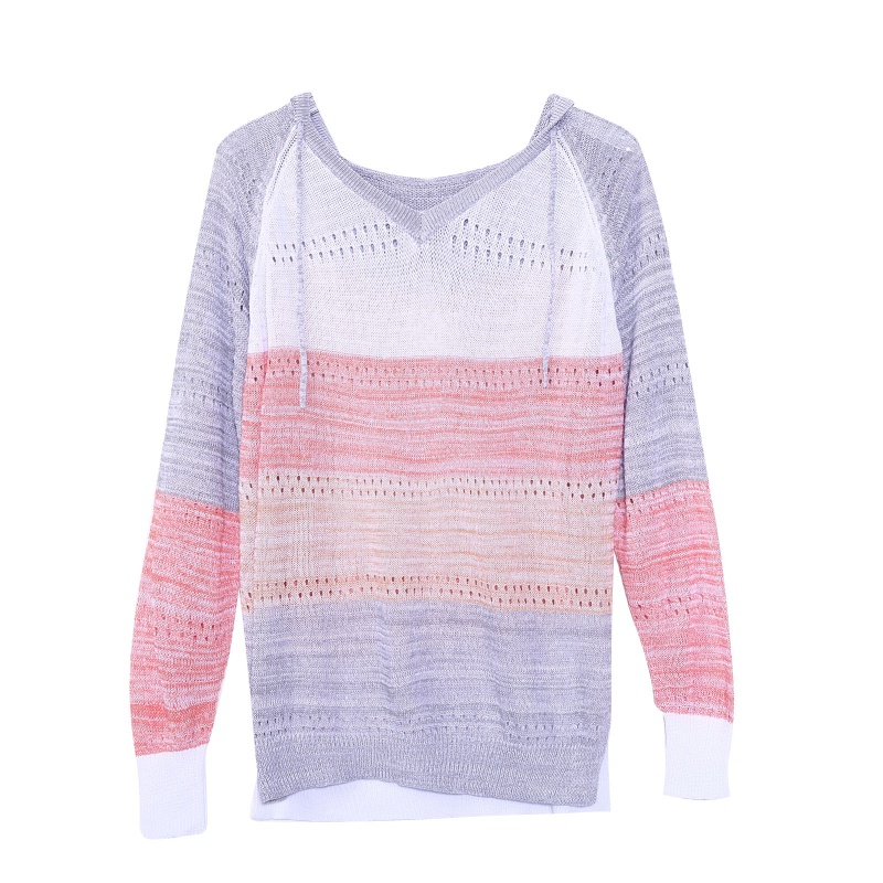 Áo Sweater Dệt Kim Tay Dài Dáng Ôm Khoét Lỗ Thời Trang Mùa Đông Quyến Rũ Cho Nữ