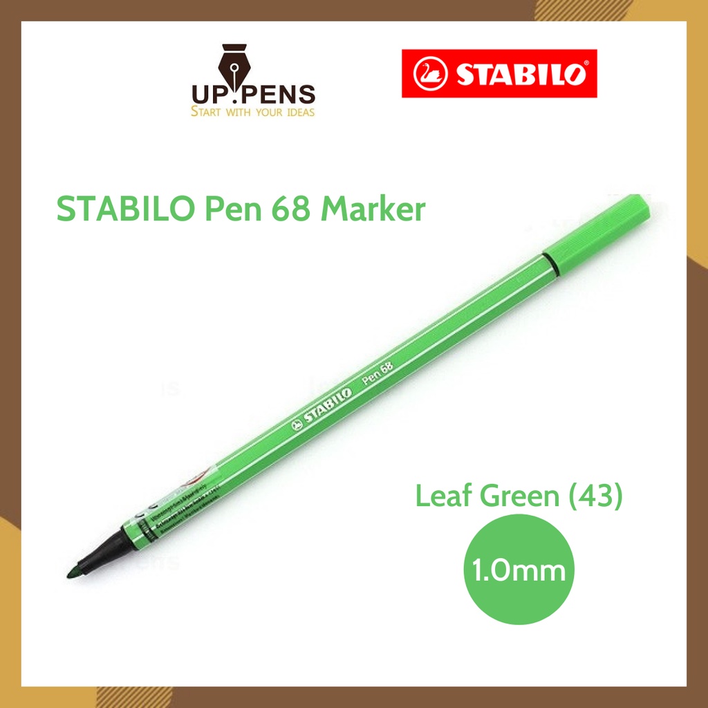 Bút lông màu Stabilo Pen 68 Marker - 1.0mm - Màu xanh lá (Leaf Green - 43)