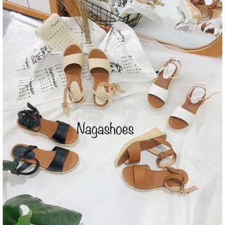 GIÀY SANDAL QUAI NGANG VIỀN CỐI 5P NAS161
