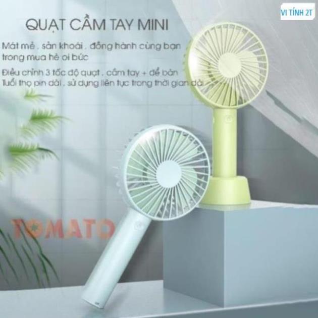 Quạt Cầm Tay Mini N9 Sạc Pin Tích Điện , 3 Tốc Độ Siêu Mạnh , Đầy Đủ Phụ Kiện: Đế Để Bàn+Pin+Dây Sạc