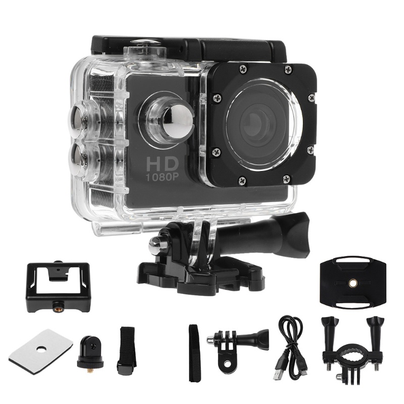 Camera hành trình thể thao điện tử DVR DV quay video HD 1080P lặn chống nước gắn mũ bảo hiểm