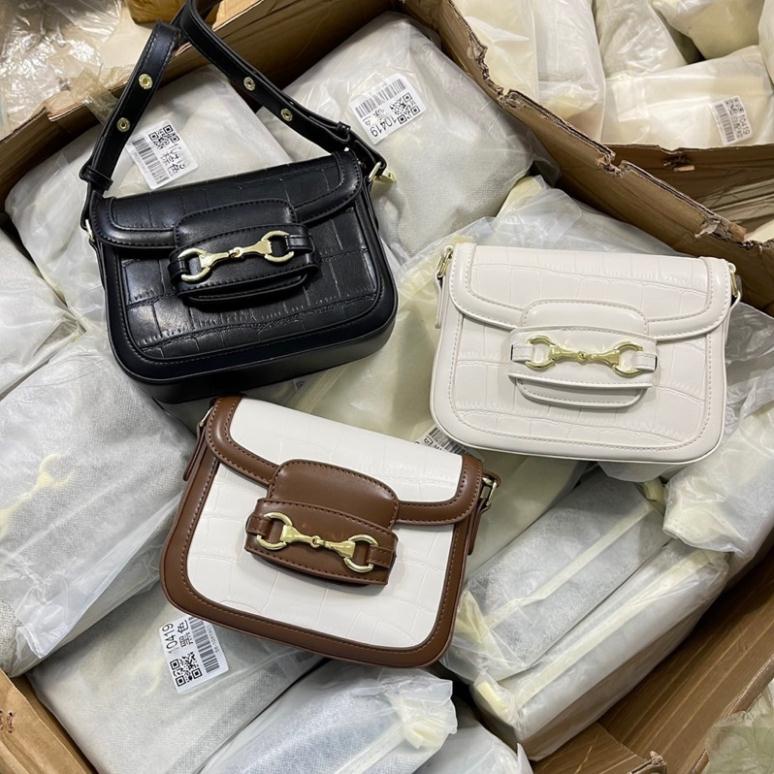 Túi vân rắn size 20 hàng đẹp quai chỉnh cúc bấm video ảnh thật hàng cao cấp