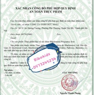 Sắt blackmore cho bà bầu 30 viên