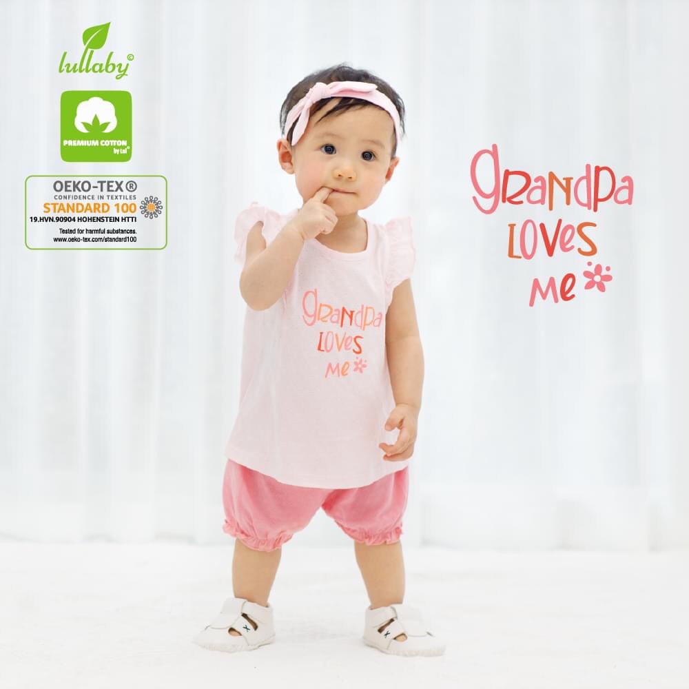 [RẺ VÔ ĐỊCH] Bộ cánh tiên chữ A in họa tiết bé gái cotton cao cấp Lullaby chính hãng