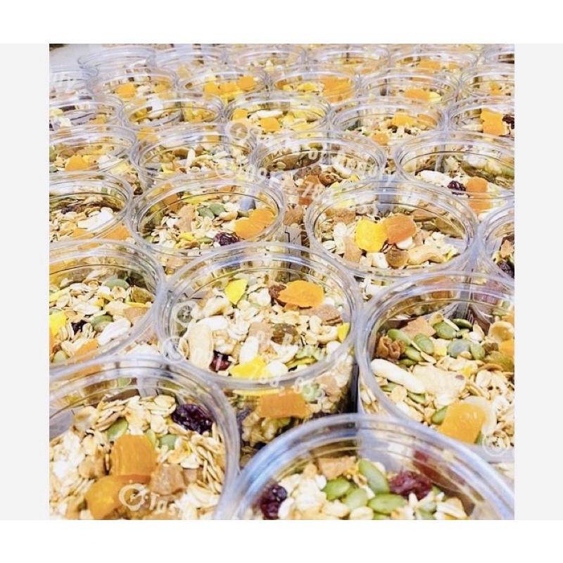 Granola siêu hạt Cao cấp Vị tự nhiên thơm giòn ít ngọt 500g🌱 Mẫu mới nhiều hạt